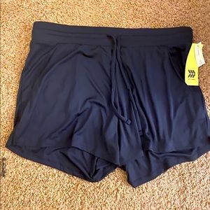 Navy athletic shorts